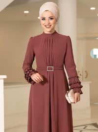 Cinnamon - Polo neck - Fully Lined - Modest Dress
