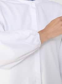 White - Button Collar - Tunic
