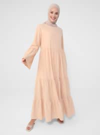 Powder - Crew neck - Fully Lined - Cotton - Modest Dress