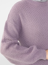 Brass Braided Sweater Tunic Vintage Purple