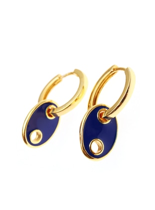 Navy Blue - Earring - Batı Accessories