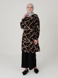 Chain Patterned Tunic Black