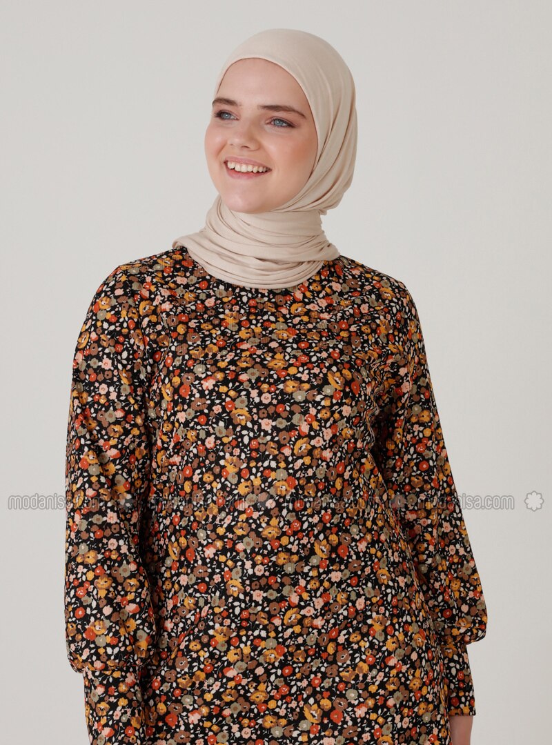 Powder - Multi - Crew neck - Plus Size Tunic