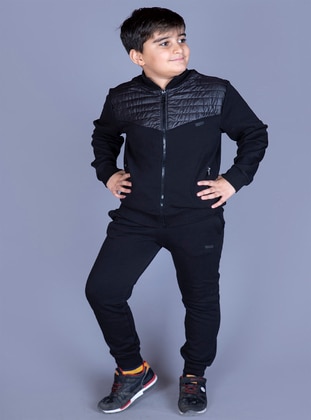 Multi - Polo neck - Fully Lined - Black - Boys` Suit - Toontoy