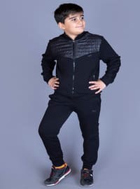 Multi - Polo neck - Fully Lined - Black - Boys` Suit