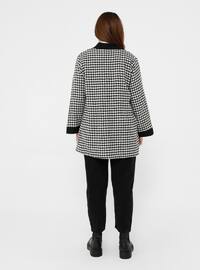 - Houndstooth - Unlined - Plus Size Coat