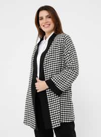  - Houndstooth - Unlined - Plus Size Coat