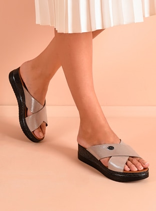 Lamé - Sandal - Slippers - Shoestime