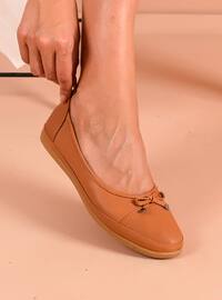 Flat - Casual - Tan - Casual Shoes