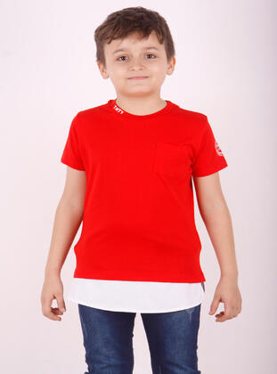 Red - Boys` T-Shirt - Toontoy