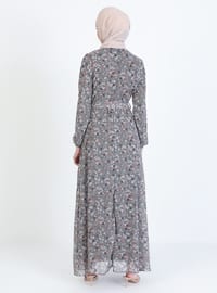  - Floral - Crew neck - Fully Lined - Modest Dress