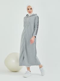 Grey - Grey - Cotton - Abaya