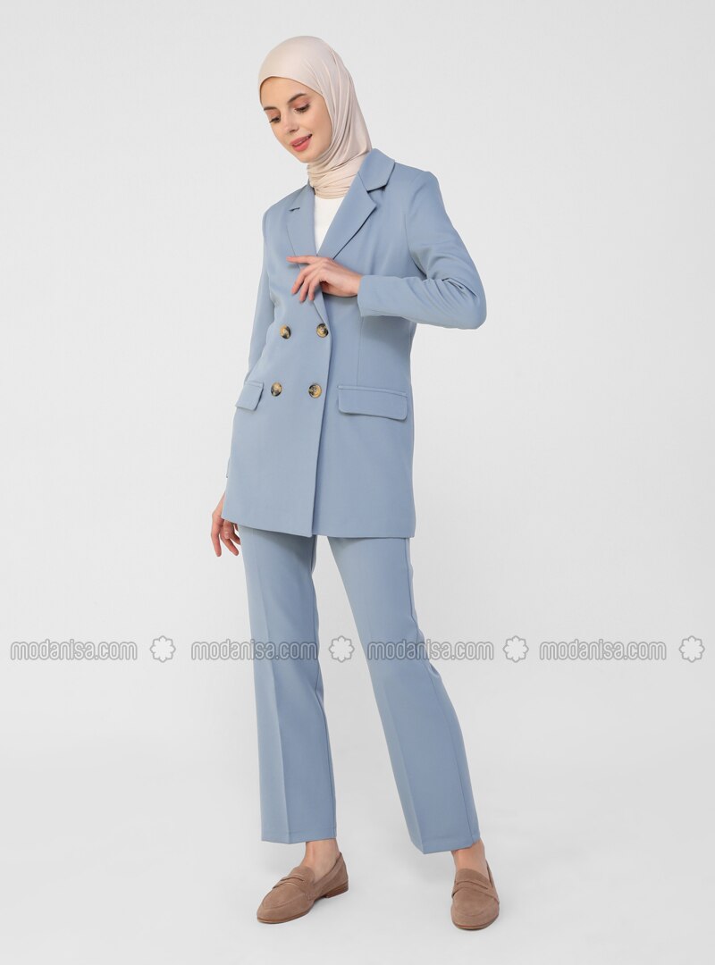 Blue - Fully Lined - Shawl Collar - Jacket