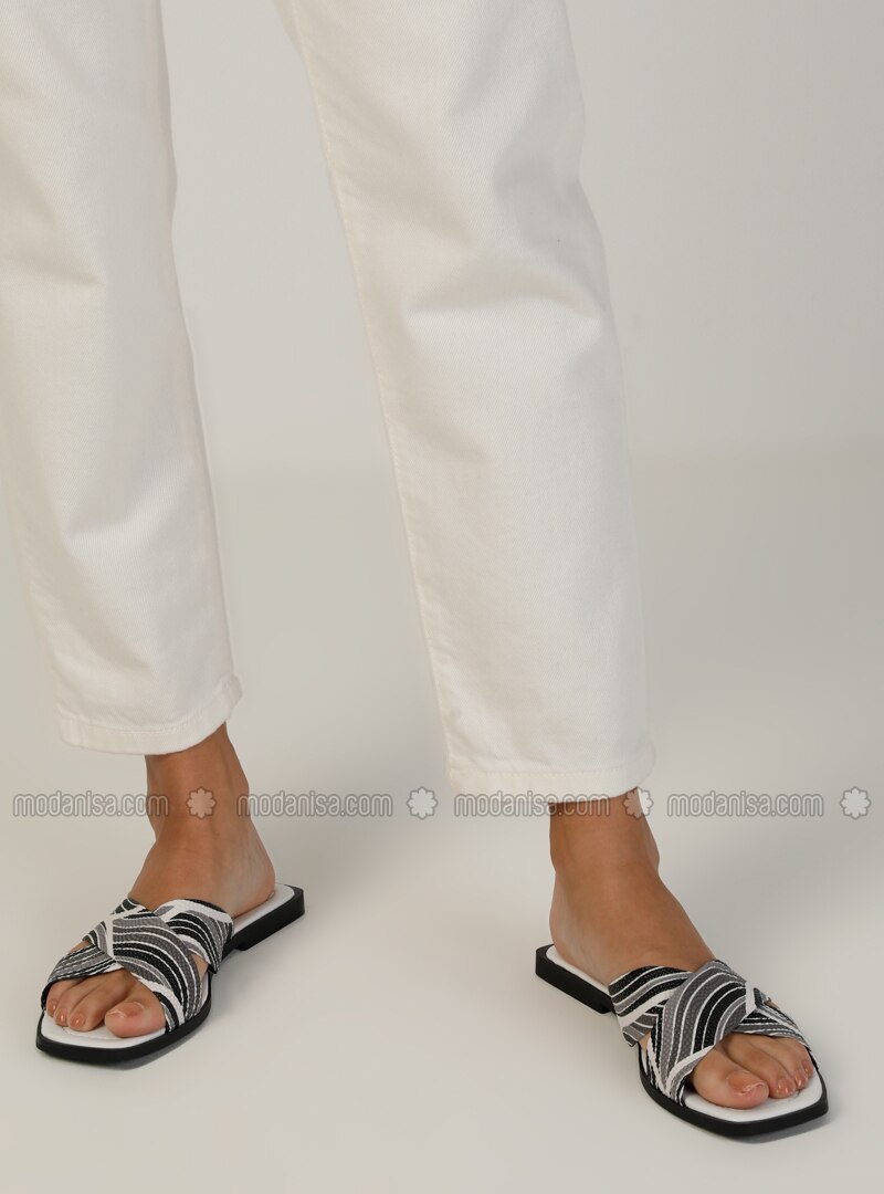 Gray - Black - Sandal - Slippers