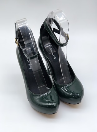 Green - High Heel - Evening Shoes - Dilipapuç