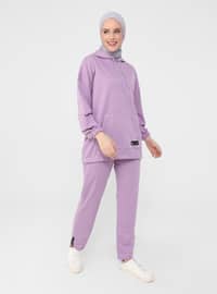Lilac - Unlined - Cotton - Suit