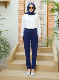 Pants With Pockets Navy Blue