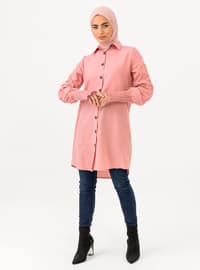 Button Down Tunic Rose