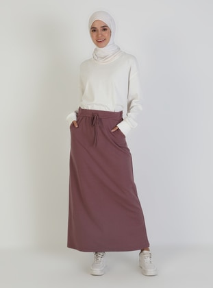 Dark Lilac Sports Skirt With Pockets