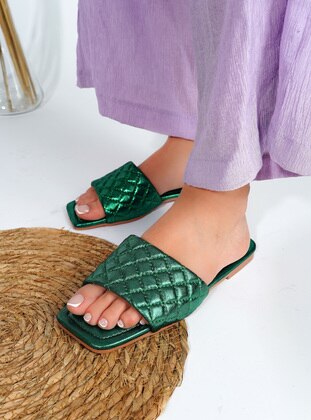 Green - Sandal - Slippers - ASKA SHOES