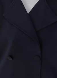 Navy Blue - Unlined - Shawl Collar - Suit