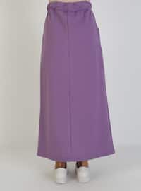 Lilac - Unlined - Cotton - Skirt