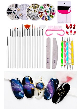 290 Piece Nail Decorating Pattern Starter Set Test Nail Gift Multicolor