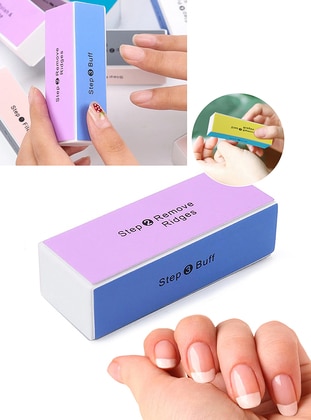 4 Way Professional Manicure Polisher Pedicure File Step By Step Multicolor