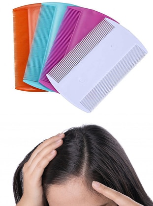 Professional Lice Comb Doublesided Rainbow 4 Pcs Set - Multi-Coloured - Xolo