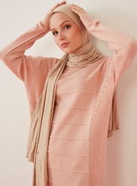 Ed Fitted Long Sweater Dress Powder