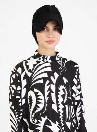 Black - Plain - Swim Hijab - Vera Bone