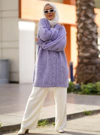 Lilac - Unlined - Knit Cardigans