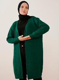  Knit Walker Long Sweater Cardigan Emerald Green