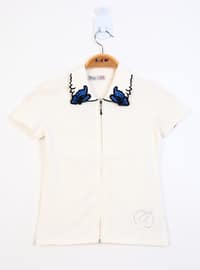 Traverse - Point Collar - Fully Lined - Ecru - Girls` T-Shirt