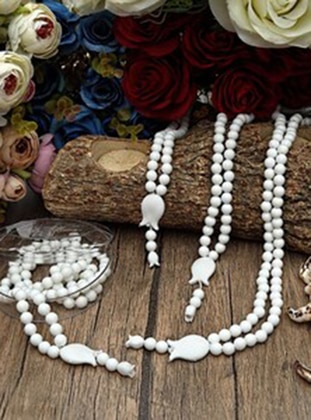 White - Prayer Beads - İkranur