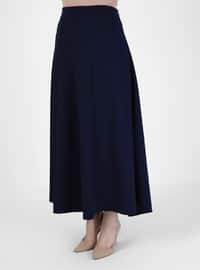 Navy Blue - Unlined - Plus Size Skirt