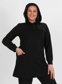 Black - Cotton - Plus Size Tunic