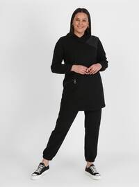 Black - Cotton - Plus Size Tunic