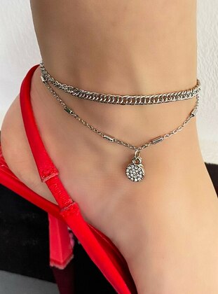 Silver tone - Anklet