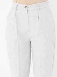Beige - Cotton - Pants
