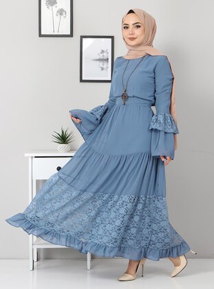 Baby Blue - Modest Evening Dress