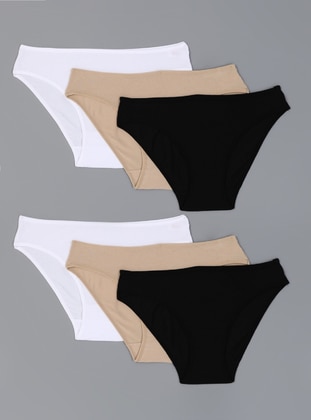 White - Black - Nude - Panties - ŞAHİNLER