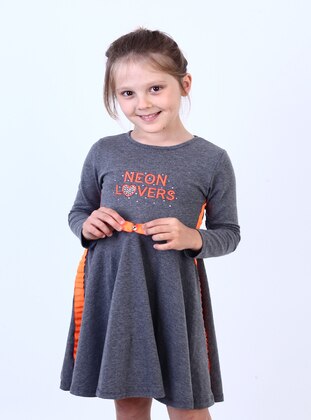 Traverse - Crew neck - Unlined - Anthracite - Girls` Dress - Toontoy