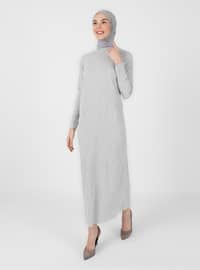  Gray Modest Dress