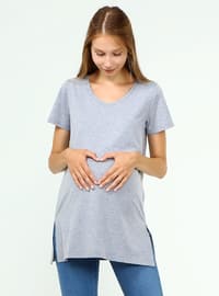 Maternity T Shirt Gray