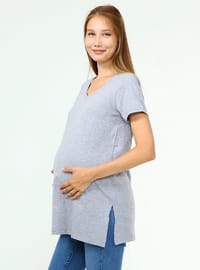 Maternity T Shirt Gray