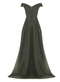  - Fully Lined - Boat neck - Modest Evening Dress
