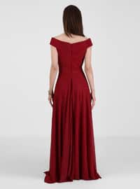 Cherry - Fully Lined - Boat neck - Modest Evening Dress