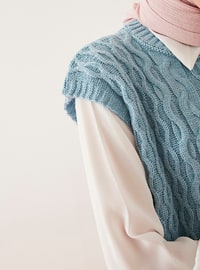Unlined - Blue - Knit Sweater