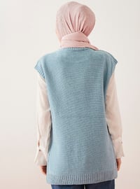 Unlined - Blue - Knit Sweater